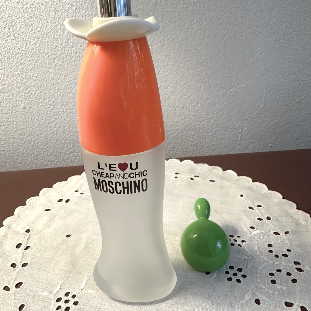 Moschino collectible perfume bottle , olive oil , Popeye’s wife